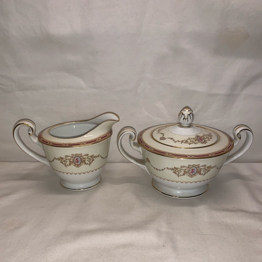 Vintage Rare NORITAKE CHINA 1802 Sugar & Creamer
